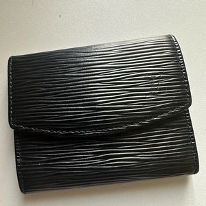 Authentic Louis Vuitton Black Epi Card Case